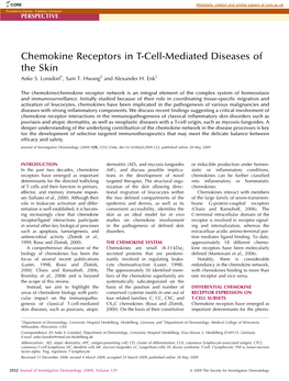 Chemokine Receptors in T-Cell-Mediated Diseases of the Skin Anke S