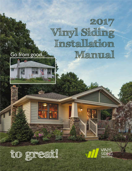 2017 Vinyl Siding Installation Manual