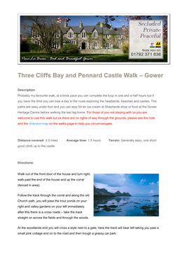 Three Cliffs Bay and Pennard Castle Walk – Gower