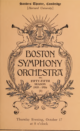 Boston Symphony Orchestra Concert Programs, Season 55,1935-1936, Trip