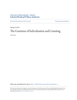 The Grammar of Individuation and Counting Suzi Lima