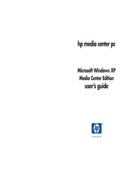 Hp Media Center Pc User's Guide