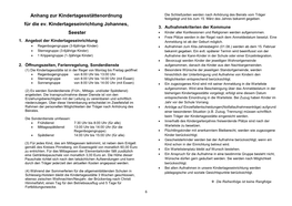 Anhang Zur Kindertagesstättenordnung Für Die Ev. Kindertageseinrichtung Johannes, Seester