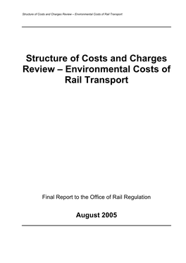 Environmental Costs of Rail Transport