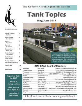 Tank Topics May/June 2017