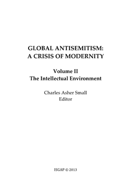 Global Antisemitism: a Crisis of Modernity