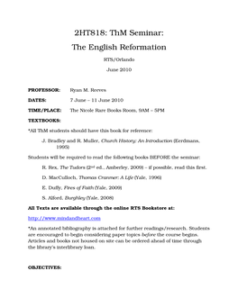 The English Reformation