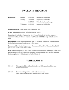 Iwce 2012 Program