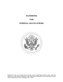 Handbook for Federal Grand Jurors