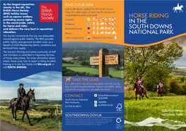 Horse Riding in the South Downs National Park