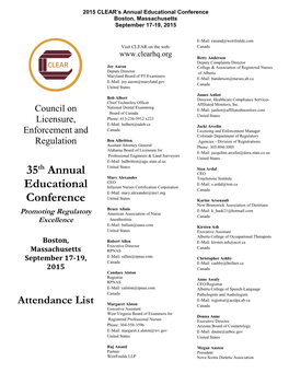 35Th Annual Educational Conference