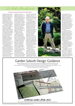 Garden Suburb Design Guidance a Fully Illustrated Design Guidance for the Suburb Has Been Produced by the Hampstead Garden Suburb Trust and Barnet Council