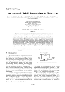 New Automatic Hybrid Transmissions for Motorcycles