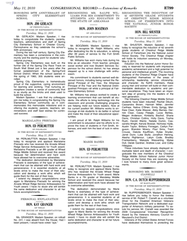 CONGRESSIONAL RECORD— Extensions of Remarks E799 HON