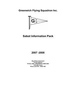 Sabot Information Pack