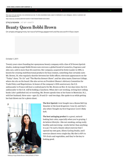 Beauty Queen Bobbi Brown on Simple Antiaging Tricks, Her Love of All Things Peppermint and the One Worth-It Face Cream