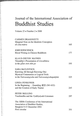 Knowing All Through Knowing One: Mystical Communion Or Logical Trick in the Tattvasamgraha and Tattvasamgrahapahjikd 225