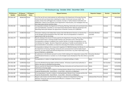 FOI Disclosure Log - October 2016 - December 2016