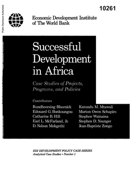 Economic Development Institute *4 1, PI of the World Bank