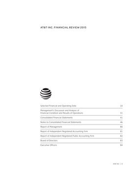At&T Inc. Financial Review 2015