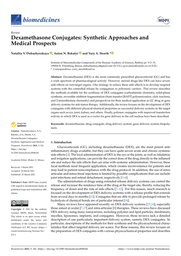 Dexamethasone Conjugates: Synthetic Approaches and Medical Prospects