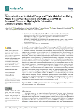 Determination of Antiviral Drugs and Their Metabolites Using Micro-Solid