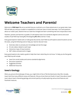 FIND Iowa Teacher Resources, Iowa's Geology