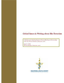 Critical Issues in Writing About Bio-Terrorism