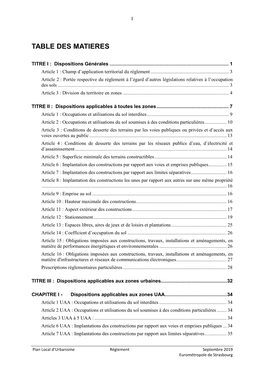 Dispositions Générales I Et II