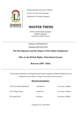 Master Thesis