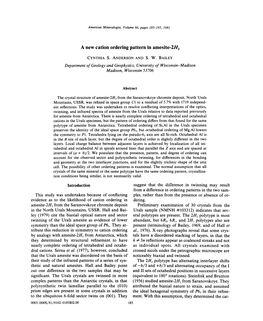 A New Cation Ordering Pattern in Amesite-2H2