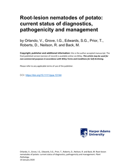 Root‐Lesion Nematodes of Potato