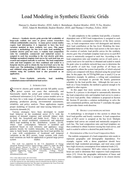 Load Modeling in Synthetic Electric Grids