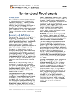 Non-Functional Requirements