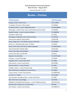 Books—Fiction