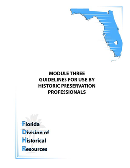 Module 3: Guidelines for Use by Historic Preservation Professionals