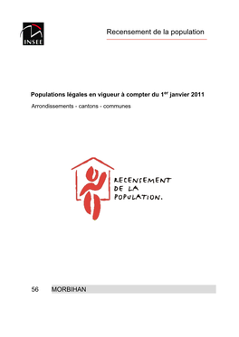 Populations Légales En Vigueur À Compter Du 1Er Janvier 2011