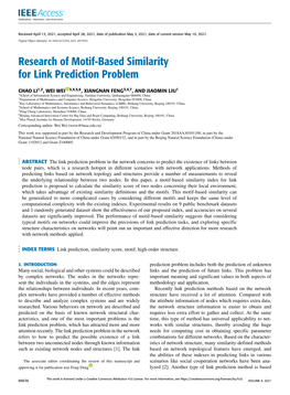 Research of Motif-Based Similarity for Link Prediction Problem
