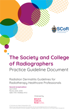 2020 VERSION 4 FINAL Practice Guideline Radiotherapy Skin Care Llv1