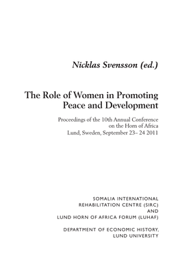 The Role of Women in Promoting Peace and Development