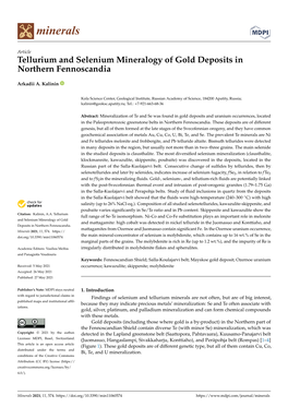 Tellurium and Selenium Mineralogy of Gold Deposits in Northern Fennoscandia