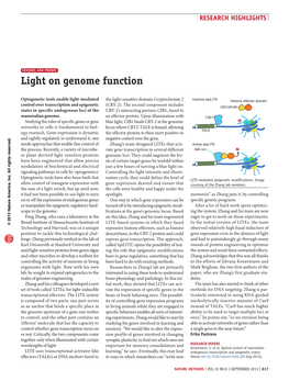 Light on Genome Function