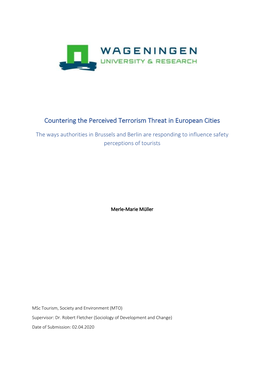 Countering the Perceived Terrorism Threat in European Cities