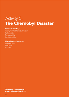 Activity C: the Chernobyl Disaster