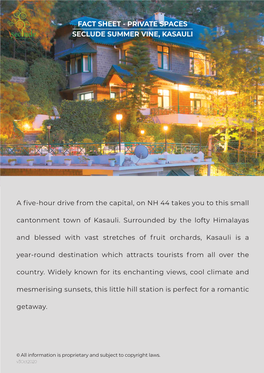 PRIVATE SPACES SECLUDE SUMMER VINE, KASAULI Hotels Home Style
