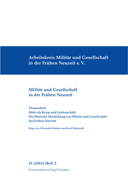 Militär Und Gesellschaft in Der Frühen Neuzeit [15 (2011) Heft 2]