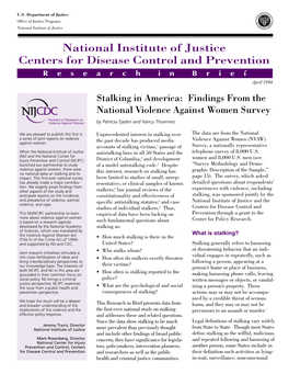 National Institute of Justice Centers for Disease Control and Prevention