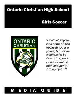 Ontario Christian High School Girls Soccer