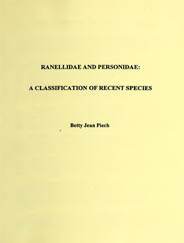 Ranellidae and Personidae