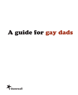 A Guide for Gay Dads Produced by Stonewall Registered Charity No